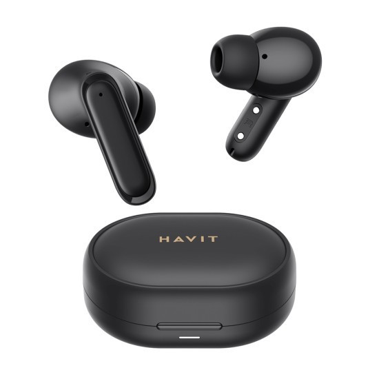 Casti fara Fir Bluetooth 5.3, TWS, ENC, USB-C, 400mAh - Havit (TW950) - Black