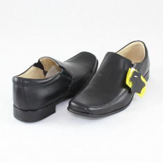Pantofi baieti piele naturala - Marelbo negru - Marimea 34