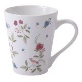 Set 10 cani ceramica Flowers 13x9x11 cm, 300 ml