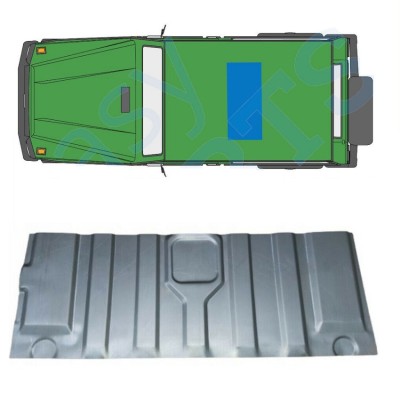 Panou reparatie podea spate MERCEDES Clasa G (W460) 05.1979-08.1989; Clasa G (W461/463) 09.1989-09.2018, spate; otel 1,00 mm, otel galvanizat, model foto