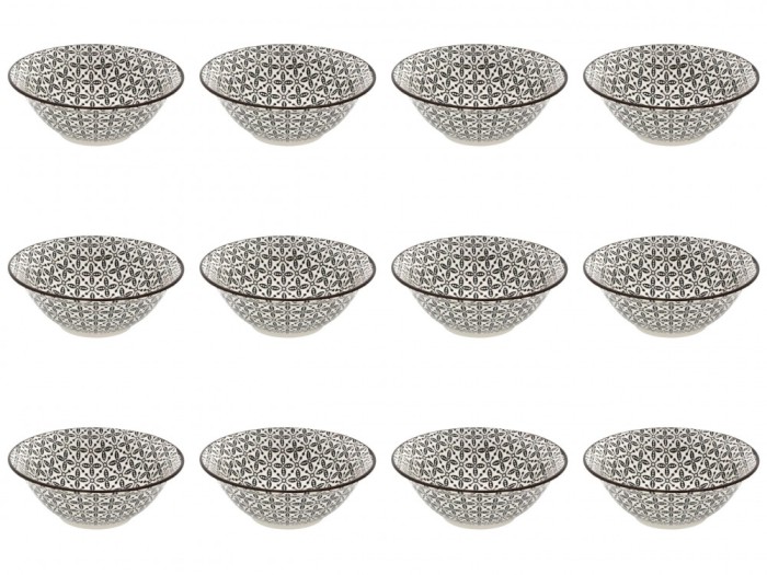 Set boluri, 12 piese, 450 ml, Portelan, Bej