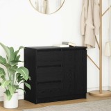 VidaXL Bufetă cu sertar Stejar negru 71x35x65 cm Lemn prelucrat