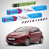 Cumpara ieftin Ștergătoare Mazda 2 DE Facelift 2010-2014 | Set Față și Spate Flat Premium &ndash; TeamCar&reg;