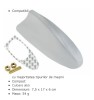 Antena Auto Rechin Alb, Universala, Cu Fir, Montaj Usor