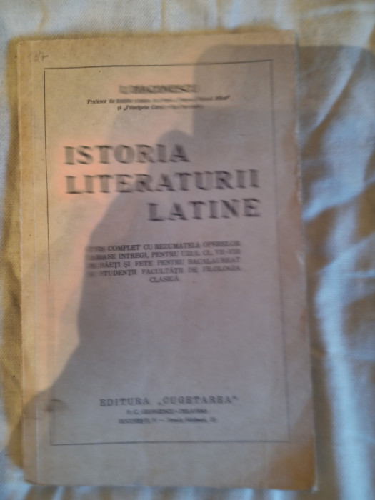 Istoria literaturii latine-I.Diaconescu