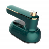Mini fier de calcat portabil, MQ-8412241, cu aburi, calcat uscat/umed, talpa ceramica, si utilizare verticala, Verde