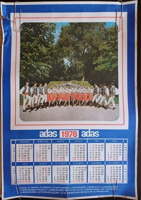 NI369 Calendar de perete ADAS 1981 foto