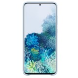 Husa Samsung EF-VG985LLEGEU piele naturala bleu pentru Samsung Galaxy S20+, S20+ 5G