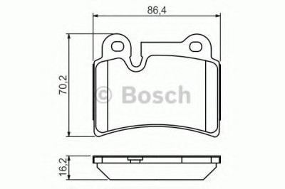 Set placute frana,frana disc VW TOUAREG (7LA, 7L6, 7L7) (2002 - 2010) BOSCH 0 986 494 210 foto