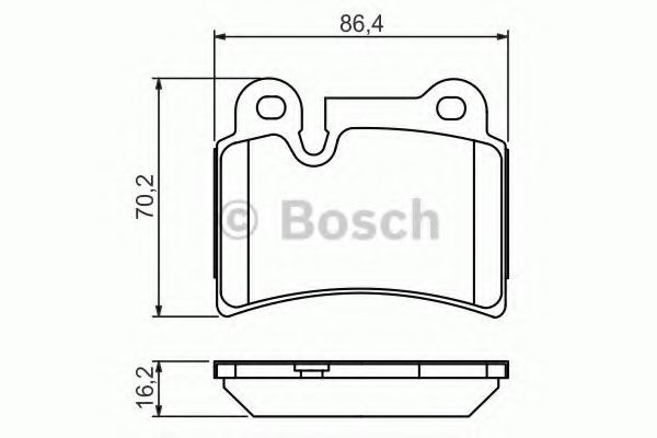 Set placute frana,frana disc VW TOUAREG (7LA, 7L6, 7L7) (2002 - 2010) BOSCH 0 986 494 210