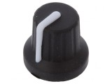 Buton rotativ cu indicator gumă și plastic 6mm 16x15mm