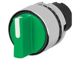 Comutator rotativ 22mm EAO Poz.i stabil 2 verde fără IP65