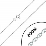 Lanț din argint 925 - role rotunde lucioase și bastoane scurte, 1,2 mm