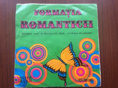 Romanticii rondelul Cupei de murano disc single 7&amp;quot; vinyl muzica pop EDC10314 vg+ foto