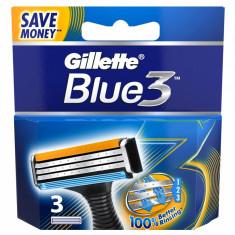 Set 3 rezerve pentru aparat de ras Gillette Blue3, 3 lame, cap pivotant foto