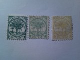 Serie mica Samoa Britanic 1899 Palmier 3 valori sarniera , fara guma
