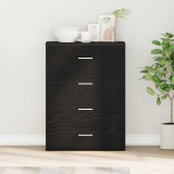 vidaXL Bufet cu sertar Stejar Negru 60 x 39 x 80 cm Lemn compozit 871436