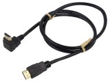 Cablu HDCP 2.2,HDMI 2.0 HDMI mufă,HDMI mufă 90&deg; PVC 1m negru