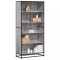 Gossi biblioteca, gri sonoma, 80,5x35x170,5 cm, lemn prelucrat
