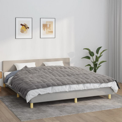 vidaXL Pătură cu greutăți, gri, 155x220 cm, 11 kg, material textil foto