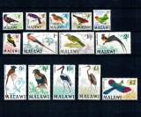 Malawi 1968 - Pasari, fauna, serie neuzata