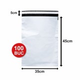 Plicuri Curierat 350x425+50 mm, Set 100 Bucati, Autoadezive