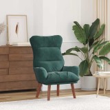 Scaun relaxant din catifea verde &icirc;nchis