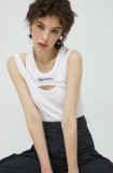 Karl Lagerfeld Jeans top femei, culoarea alb
