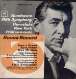 Vinil LP + 7&quot; Beethoven, Bernstein, New York Philharmonic &lrm;&ndash; Fifth Symphony (VG+)