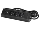 Prelungitor cu prize VIRONE IP20 3680W 1,5m negru