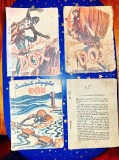 C98-Lot 4 cartiA din venturile echipajului DOX-4 romane buzunar vechi anii 1930.