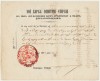 Valahia 1854 inam cu sigiliul domnitorului Barbu Știrbei pentru decontul unui transport cu caii de poștă semnat de Secretarul statului Al. Plagino