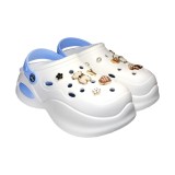 Papuci/saboti, clogs, pentru femei, spuma EVA, alb si albastru, marimea 41, Jose Amorales