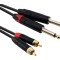 Cablu audio Jack 6,3mm x2 - RCA x2 1,5m negru REDS MUSIC