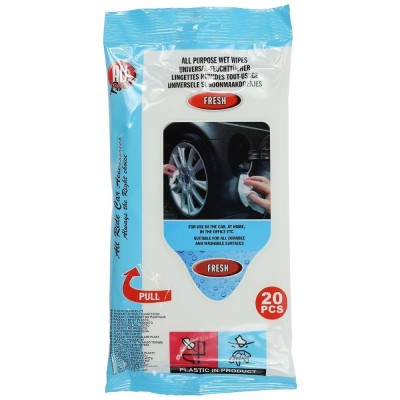 Laveta auto, All Ride, pentru curatare multisuprafete, 11.5 x 24.5 cm, alb, set 20 bucati foto