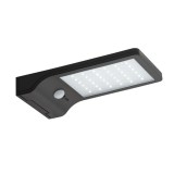 Lampa solara cu LED Hoff, 300 lm, lumina rece, cu senzor de miscare, negru, IP44, exterior, modern