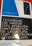 TEOREME DE MEDIE DIN ANALIZA MATEMATICA SI LEGATURA LOR CU TEORIA INTERPOLARII T