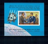 Ajman 1970 - Programul Apollo, primul om pe Luna, Armstrong - Aldrin - Collins, Kennedy, colita nedantelata neuzata