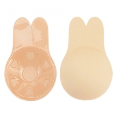 Sutien Invizibil cu Silicon Autoadeziv, Flippy, Efect de Push-Up, Fara Bretele, Reutilizabil, Liftup, Marime Universala, 10.5 cm, Bej foto