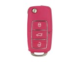 Carcasa cheie briceag 3 butoane roz-magenta, design nou, aftermarket