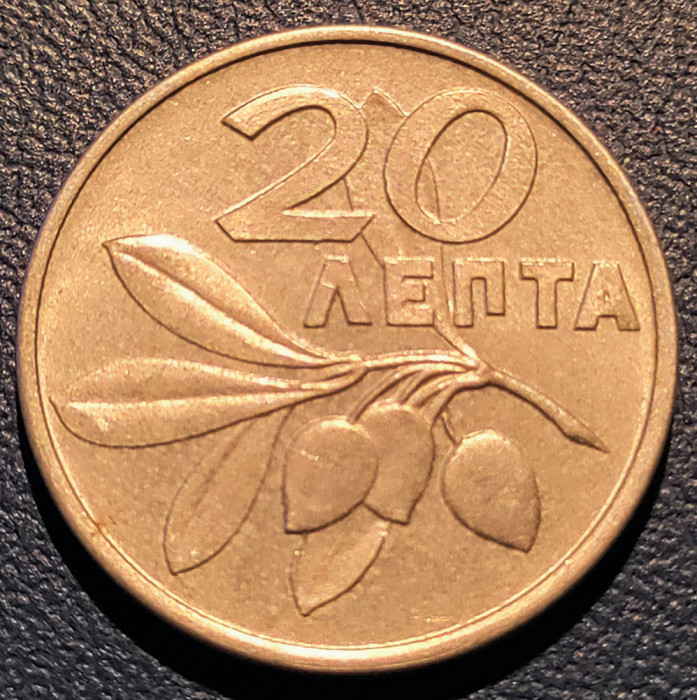 Moneda 20 lepta Grecia - 1973