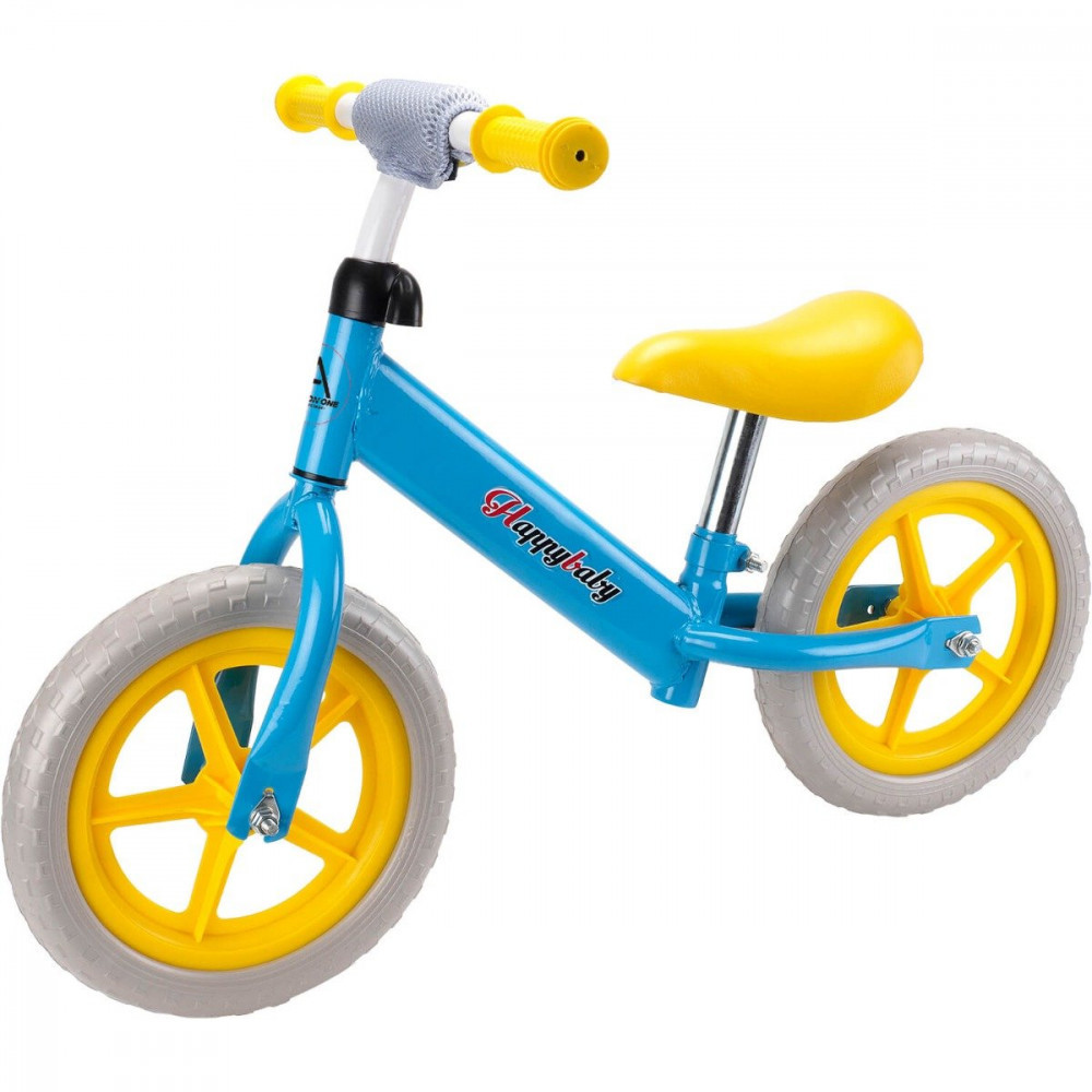 Bicicleta fara pedale pentru copii, Action One, Happy Baby, 12 inch, Bleu,  Galben | arhiva Okazii.ro