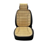 Set huse auto din bambus culoare bej universale pentru scaune auto cu spatar si tetiera