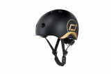 Casca de protectie pentru copii sistem de reglare magnetic cu led 1 an+ Black Gold Scoot Ride, Scoot And Ride