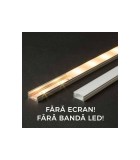 Profil U din aluminiu pentru benzi LED 2000x17x8mm Phenom