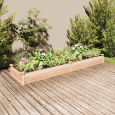 Strat de gradina &amp;icirc;naltat cu captuseala, 240x60x25 cm, lemn brad GartenMobel Dekor foto