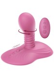 Stimulator Rotating Vibrating Grinder, Remote Control, 9 Moduri Vibratii, 9 Moduri Rotatii, Silicon Lichid, USB, Roz, 15.5 cm