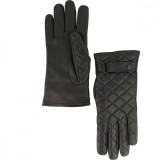 Manusi din piele de ovina, dama, Artemis Gift, Marime universala, Negru, Rosu