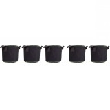 Cumpara ieftin Set 5 saci textili pentru plante, 25x34cm, negru, verde