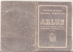 bnk div Carnet de membru ARLUS - 1954